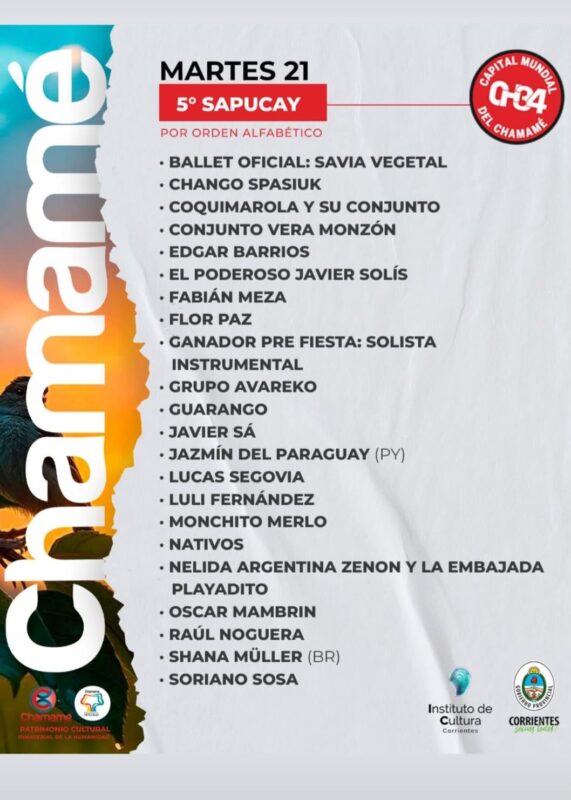 Avío del Alma | La Fiesta Nacional del Chamamé ya tiene su grilla completa con artistas de primer nivel 13 chamame grilla 3 - 12