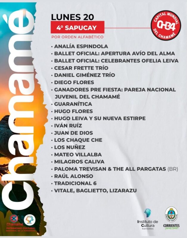 Avío del Alma | La Fiesta Nacional del Chamamé ya tiene su grilla completa con artistas de primer nivel 11 chamame grilla 4 - 10