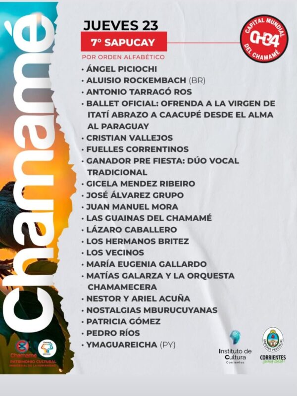 Avío del Alma | La Fiesta Nacional del Chamamé ya tiene su grilla completa con artistas de primer nivel 17 chamame grilla 6 - 16