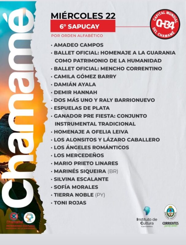 Avío del Alma | La Fiesta Nacional del Chamamé ya tiene su grilla completa con artistas de primer nivel 15 chamame grilla 7 - 14