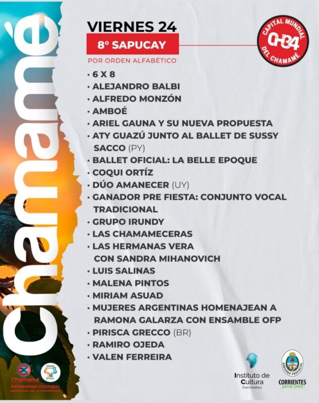 Avío del Alma | La Fiesta Nacional del Chamamé ya tiene su grilla completa con artistas de primer nivel 19 chamame grilla 9 - 18