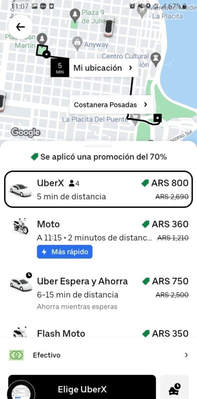 Uber en Posadas | La paradoja de la utilización de aplicación, pasajeros contentos y mucha demanda 3 oj - 2
