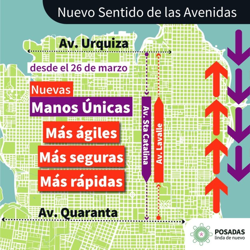 Manos únicas | Buscarán convertir en mano única las avenidas López Torres, Cabred, Marconi y Maipú 6 Avenidas nuevas manos Posadas - 5