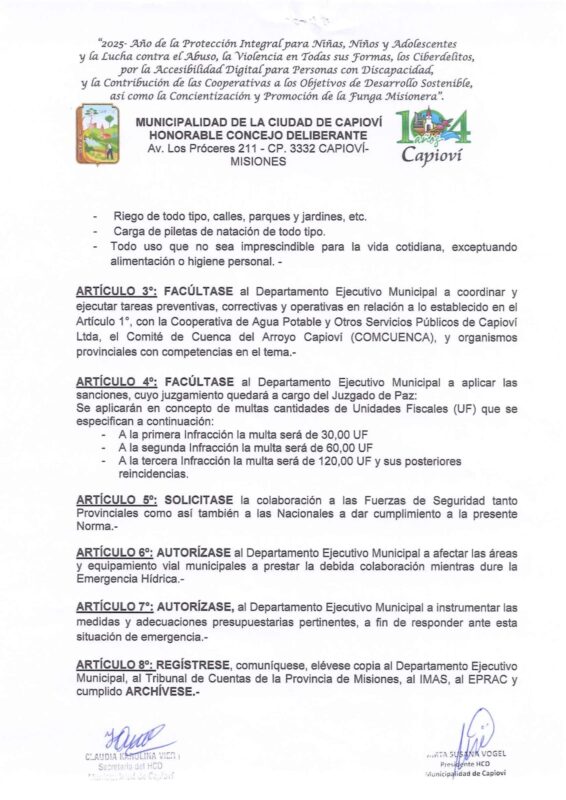 Capioví declara la emergencia hídrica por 90 días por la grave escasez de agua 8 capiovi emergencia 1 - 7