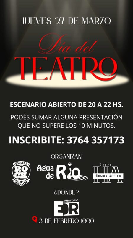 Posadas: Artistas celebrarán el Día del Teatro con un escenario abierto 5 invitacion - 4