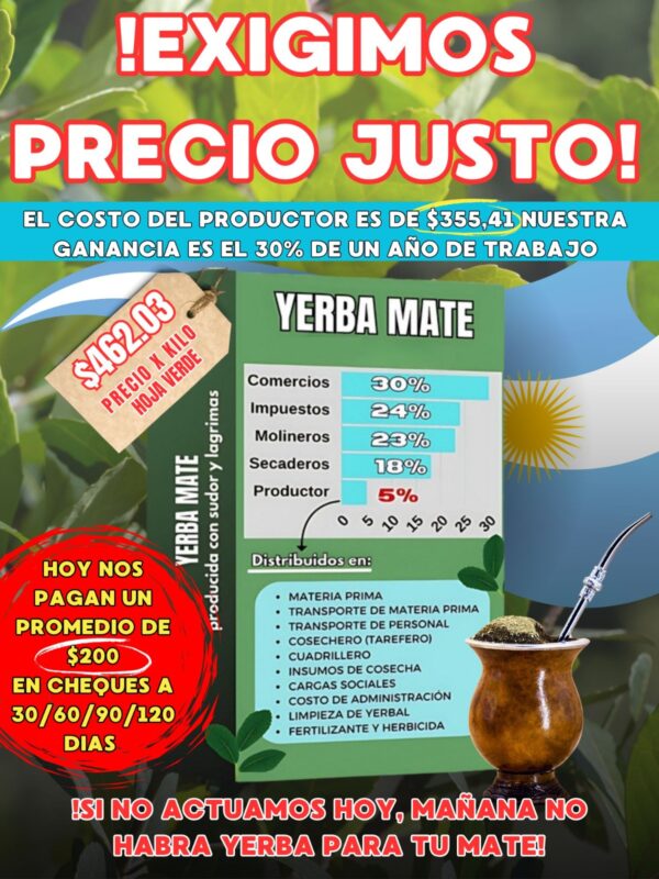 Conflicto yerbatero | Productores autoconvocados informan a los turistas sobre los reclamos por el precio 10 yerba - 9
