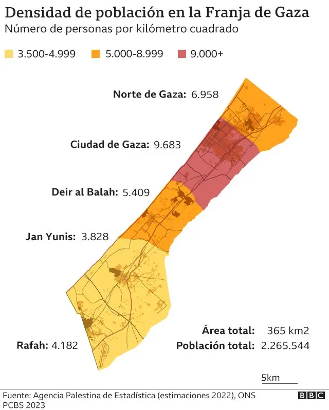 Mapa Gaza - 5