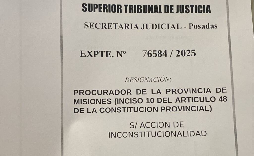 El Procurador General de Misiones pidió declarar inconstitucional la prohibición de votar a miembros de fuerzas de seguridad El obispo Martínez opinó sobre la presentación del Procurador Giménez y la definición del STJ