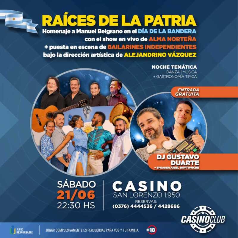 Celebremos juntos en el Casino Club con música y talento nuestro 7 25 06 21 RAICES DE LA PATRIA DJ GUSTAVO DUARTE Flyer Feed - 6
