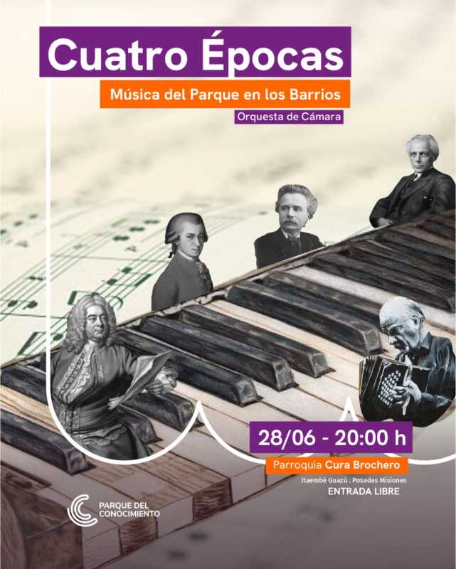 La Orquesta de Cámara se presenta en Itaembé Guazú 3 El concierto será el sábado 28 de junio a las 20 horas en la parroquia Santo Cura Brochero, ubicada en Itaembé Guazú