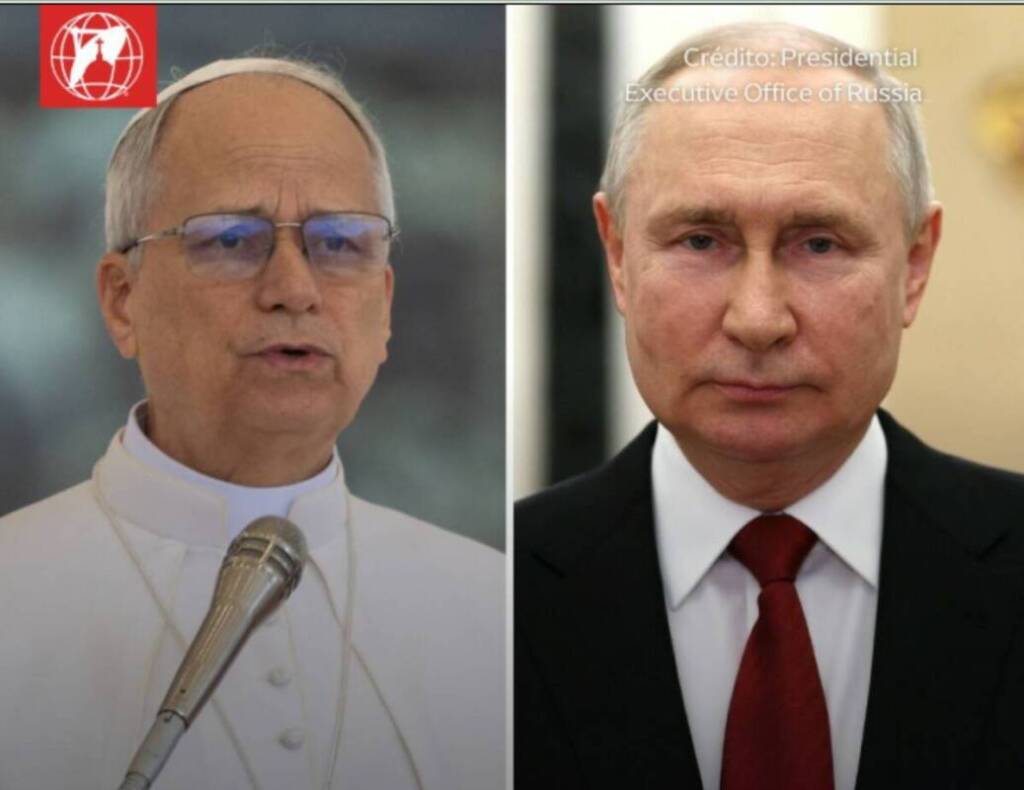 El Papa León XIV llamó a Putin y lo instó a dar un “gesto de paz” por Ucrania Leon y putin 1 - 1