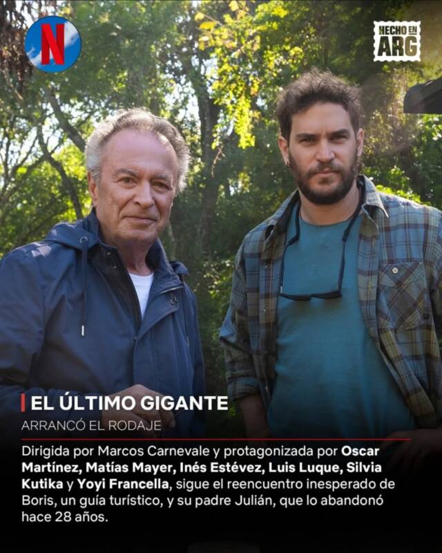 Netflix finaliza en Iguazú el rodaje de “El último gigante”, una producción con sello misionero 5 “El último gigante” narra la historia de Boris, un guía turístico que se reencuentra con su padre Julián, luego de casi tres décadas sin contacto.