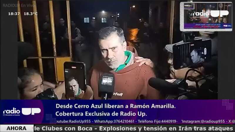 Walter Ríos defendió el rol del partido tras la liberación de Amarilla: “Cumplimos nuestra parte” 2 Radio Up estuvo en vivo desde Cerro Azul. Rios dijo haber estado al momento de la liberación