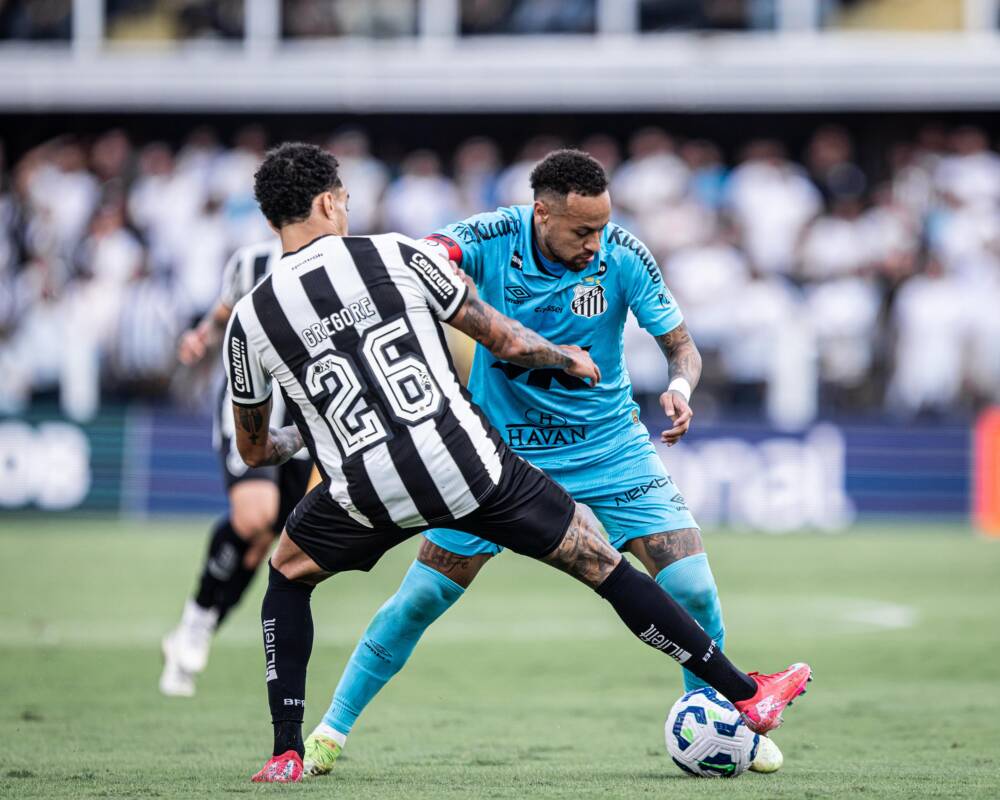 Duro momento para Neymar en Santos: fue expulsado y el equipo cayó a zona de descenso santos botafogo - 1