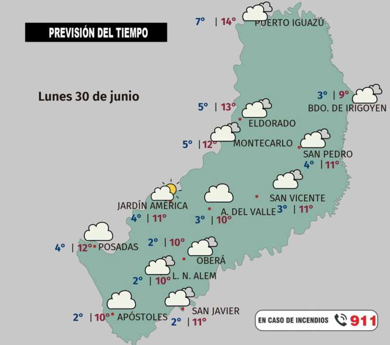 Llega el frío polar a Misiones: se esperan heladas y mínimas bajo cero en el sur y centro de la provincia 2 Alerta Temprana anticipó para los primeros días de la semana el frío polar