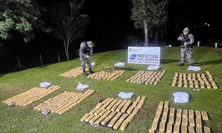 Prefectura incautó más de 260 kilos de marihuana en Misiones Marihuana