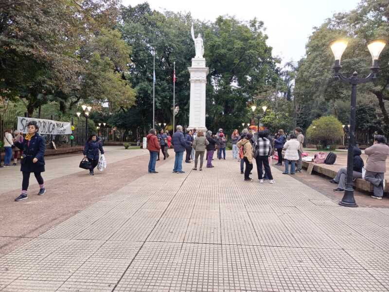 WhatsApp, la vía de asistencia del Observatorio de Género del IPEC 6 Concientización en la plaza 9 de julio: el Observatorio de Género en acción