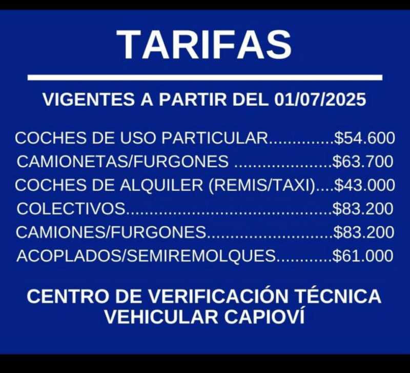 Nuevas tarifas para la VTV en Misiones: cuánto cuesta cada categoría 3 WhatsApp Image 2025 07 01 at 21.47.33 - 2