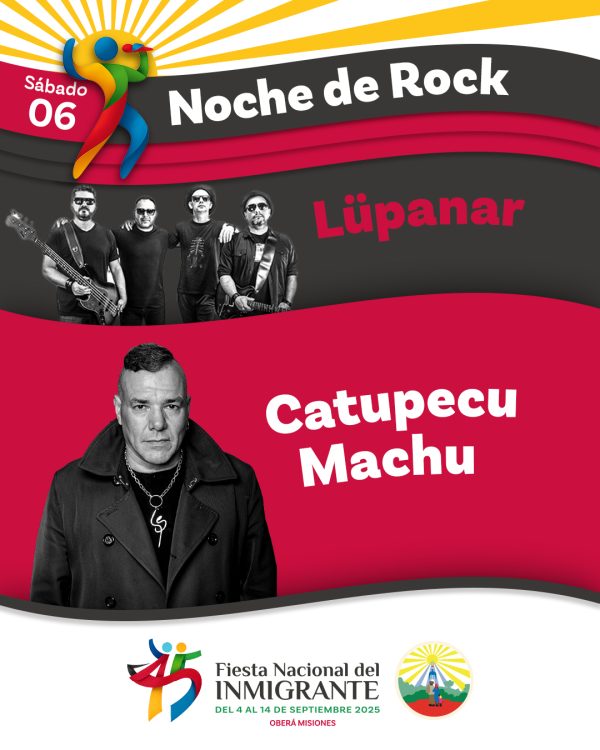 Fiesta Nacional del Inmigrante: grilla de shows, colectividades y precios de entradas 6 06 Noche de Rock 2 600x750 1 - 5
