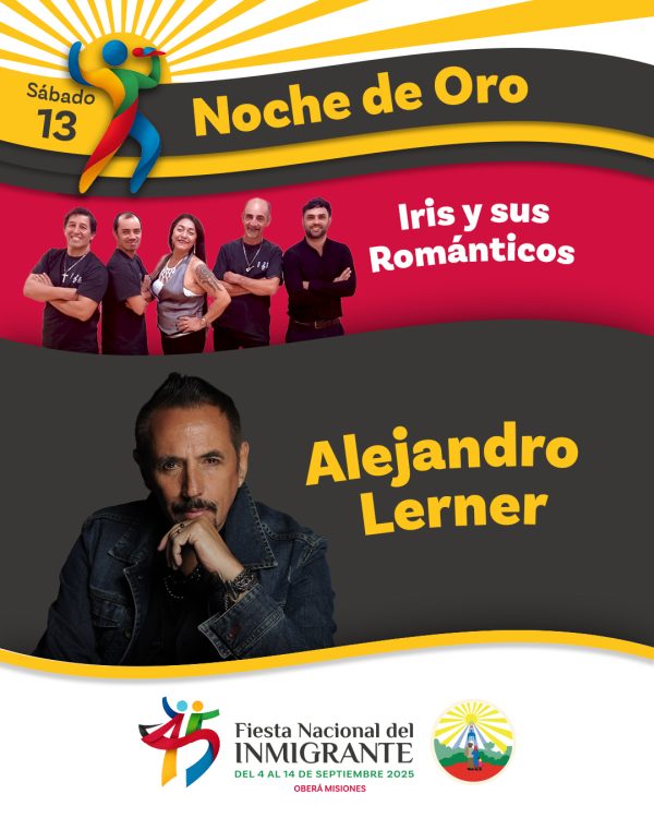 Fiesta Nacional del Inmigrante: grilla de shows, colectividades y precios de entradas 20 13 Noche de Oro 600x750 1 - 19