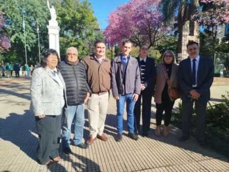 Palavecino y Amarilla lanzaron la lista del Partido FE en plaza 9 de Julio de Posadas amarilla palavecino