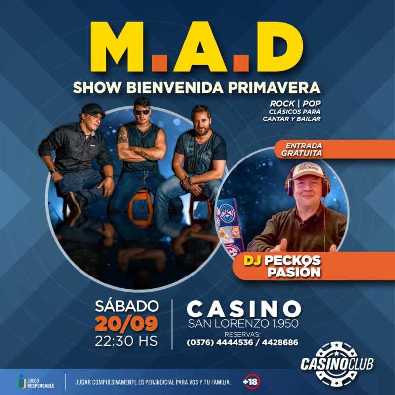 Recibí la primavera en el Casino Club con artistas de primer nivel 9 25 09 20 MAD DJ PECKOS PASION Flyer Feed 1 - 8