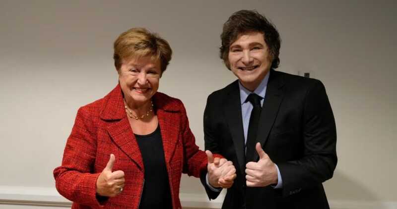 Milei abre su agenda este martes en Nueva York con reuniones clave con Trump y Georgieva 4 Giorgieva y Milei - 3