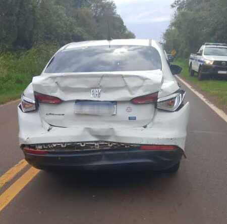 Accidente en cadena en Puerto Iguazú dejó un conductor hospitalizado 3 Ruta 12, Iguazú: choque en cadena con colectivo, camioneta y dos autos