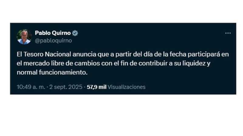 El Gobierno anunció la intervención en el mercado cambiario para frenar la volatilidad del dólar 2 WhatsApp Image 2025 09 02 at 11.51.58 1 - 1