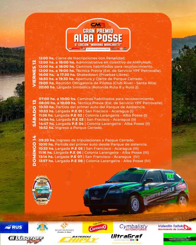 Misionero de Rally: la fecha de Alba Posse, con horarios confirmados 2 WhatsApp Image 2025 09 09 at 19.18.10 - 1