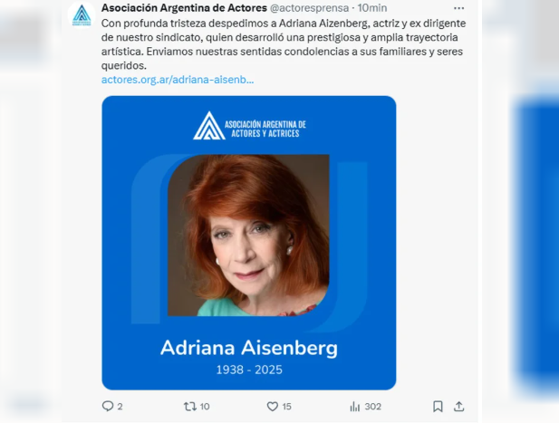 Falleció la actriz Adriana Aizenberg, figura emblemática del cine, el teatro y la televisión 4 adriana aizenberg - 3
