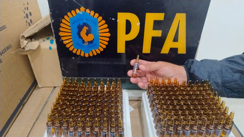 Iguazú: PFA incautó más de 300 ampolla de fentanilo valuadas en millones provenientes de Paraguay fentanilo en Iguazú