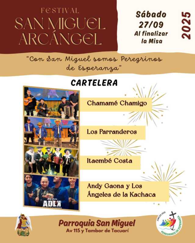 San Miguel Arcángel se vive en Posadas con enchamigada y chamamé 3 San Miguel Arcángel se celebra a lo grande en Posadas: enchamigada y bailanta imperdible