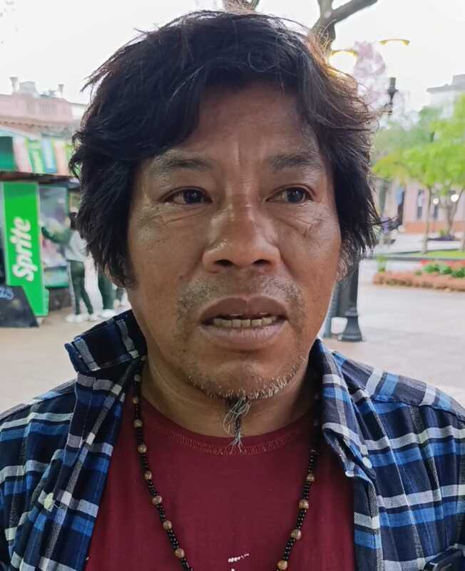 El mburuvichá Hilario Moreira, de Tekoa Tapé Mirĩ, comentó las diferentes demandas.