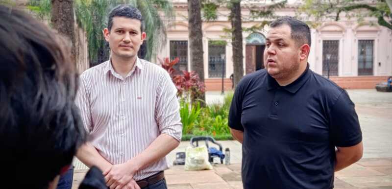 Francisco Rodríguez en la plaza 9 de Julio