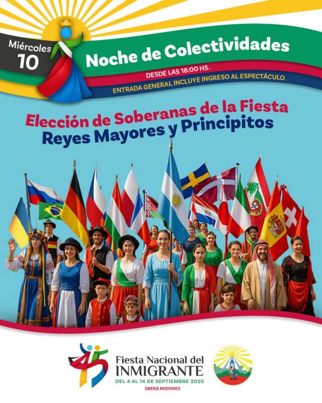 La Fiesta Nacional del Inmigrante se prepara para coronar a su nueva Reina 2025 10 miercoles 10 - 9