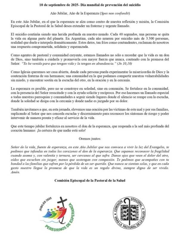 Prevención del suicidio: “Tenemos la certeza de que nadie está solo” 5 suicidio salud - 4