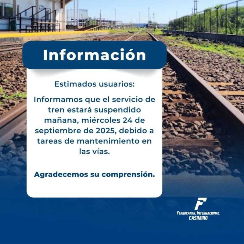 Suspenden el servicio de tren Posadas Encarnación por tareas de mantenimiento 5 tren posadas - 4