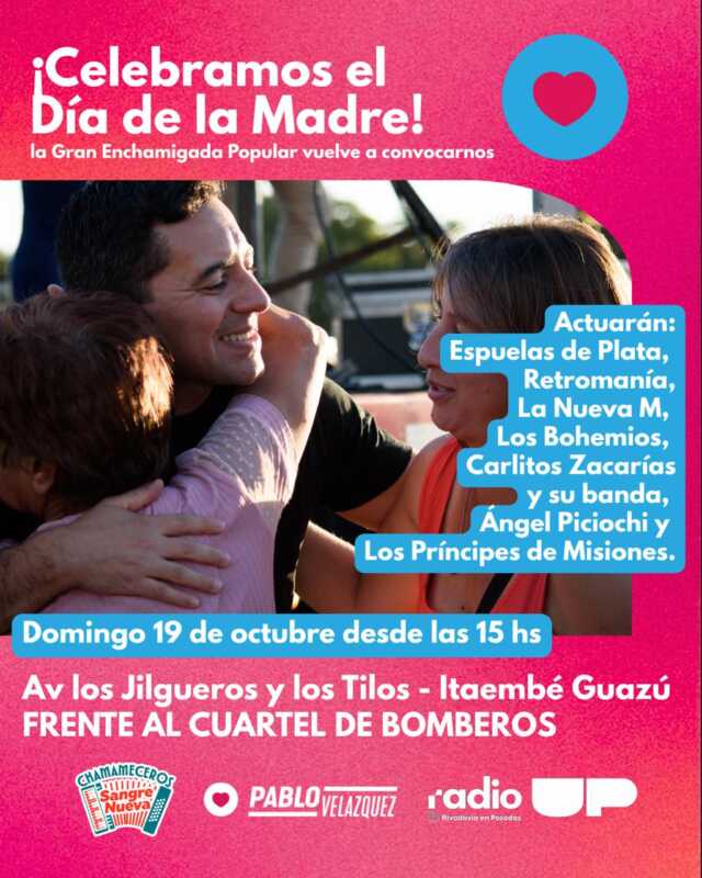 El Día de la Madre se celebra con la Gran Enchamigada Popular.