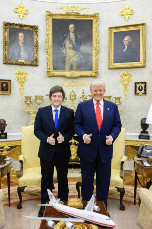 Milei se reunió con Trump en la Casa Rosada
