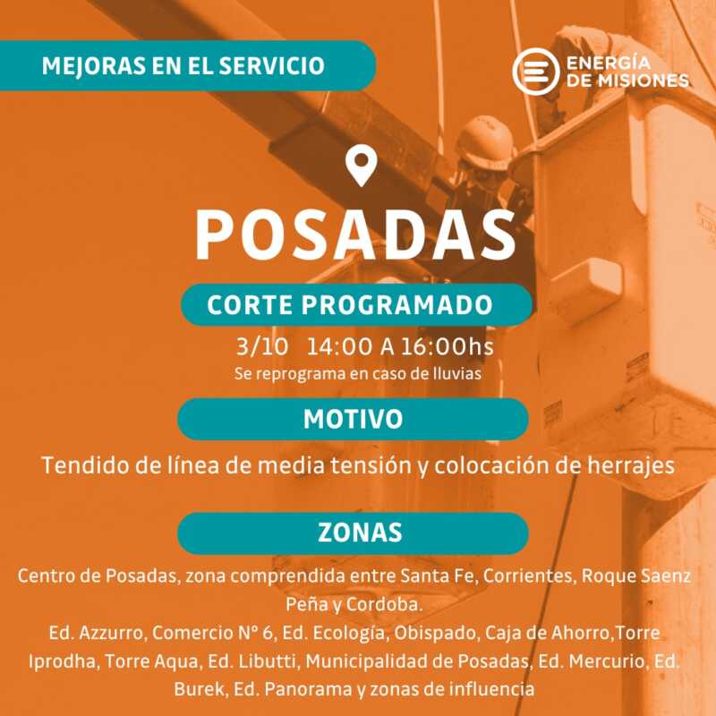 Energía de Misiones anunció cortes programados en varias localidades por mantenimiento y mejoras 7 WhatsApp Image 2025 10 03 at 10.05.01 - 6