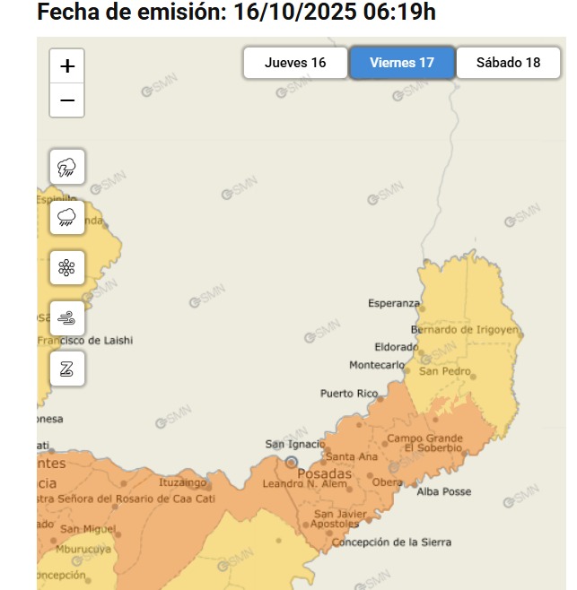 Fuerte temporal volvió a golpear Ituzaingó y declaran emergencia en la Isla Apipé 1 ituzaingó alerta naranja