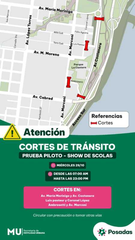 La estudiantina posadeña vive el ensayo del show de scolas: cronograma y desvíos en el tránsito 6 show de scolas pruebas piloto