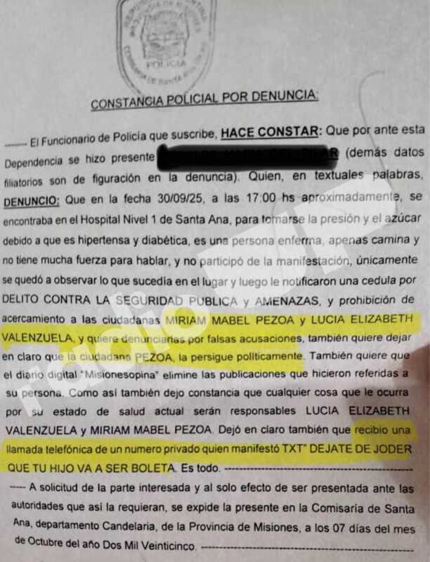 Denunciaron a la intendenta de Santa Ana por abuso de autoridad 2 santa ana