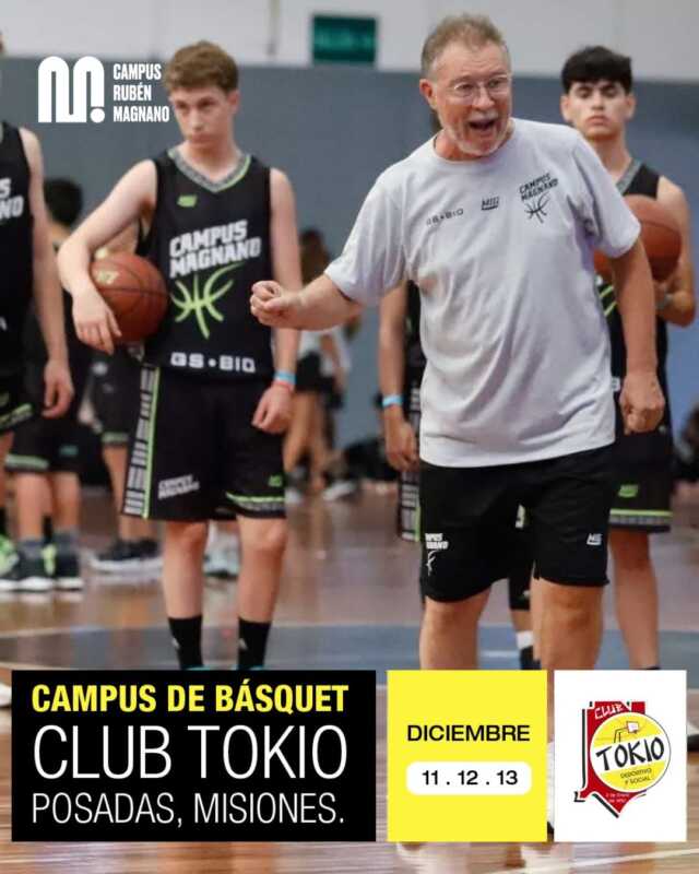 Visita de lujo: Rubén Magnano llega al Tokio para un campus por el 75° aniversario del club 9 magnano 3 - 8
