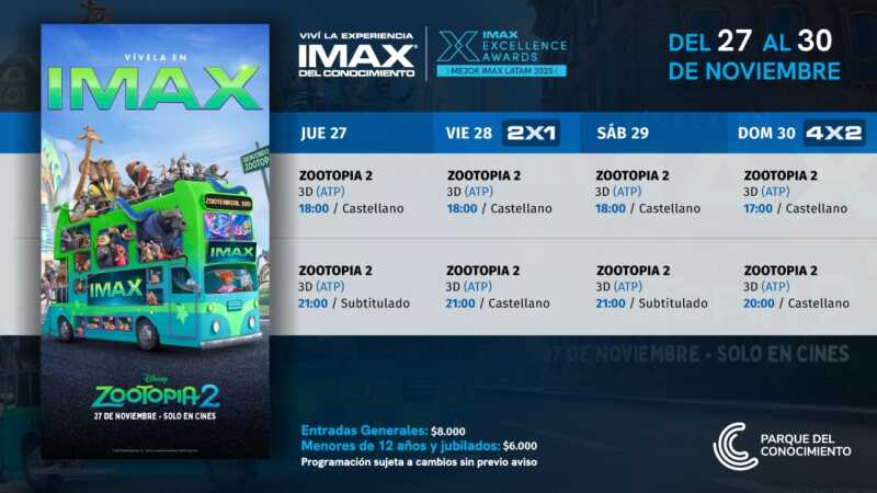 Estreno imperdible: Zootopia 2 llega al IMAX con nuevas aventuras y fauna ampliada