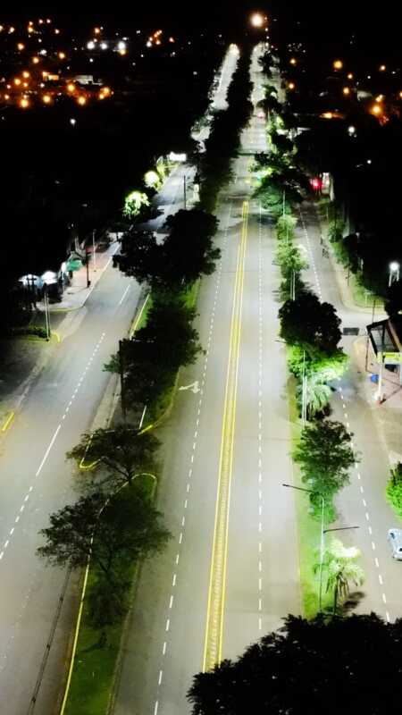 Alem avanza con la reconversión del alumbrado público y extiende la iluminación LED en la ruta 4 2 alem luces 2 - 1