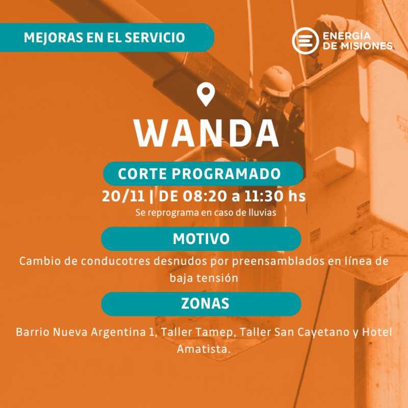 Energía de Misiones avanza en el refuerzo de la línea de 33 kV entre Eldorado y Pozo Azul 18 energia de misiones corte 6 - 17