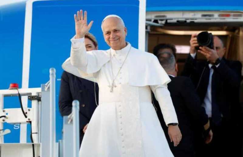 León XIV llegó a Ankara para iniciar su primer viaje apostólico 2 leon xiv ankara - 1