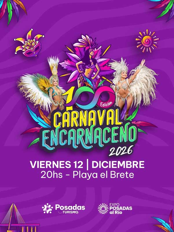Carnaval, rock y tradición: Posadas presenta su agenda más colorida del mes 1 Posadas se enciende con carnaval, música y la primera Expo al Río